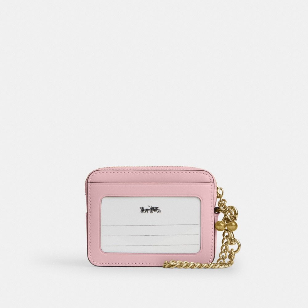 Zip Card Case In Signature Denim