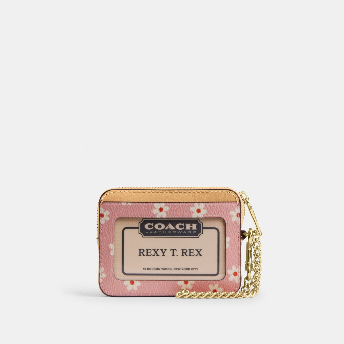Zip Card Case In Signature Denim