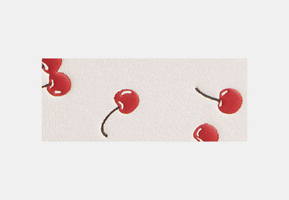 Zip Card Case With Cherry Print