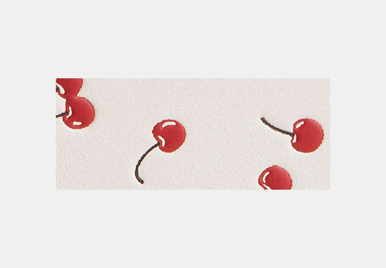 Zip Card Case With Cherry Print