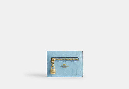 Card Case With Charm In Signature Leather