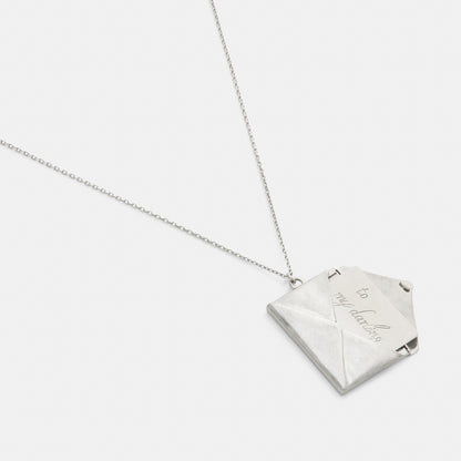 Envelope Pendant Long Necklace