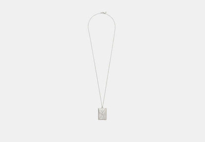 Envelope Pendant Long Necklace