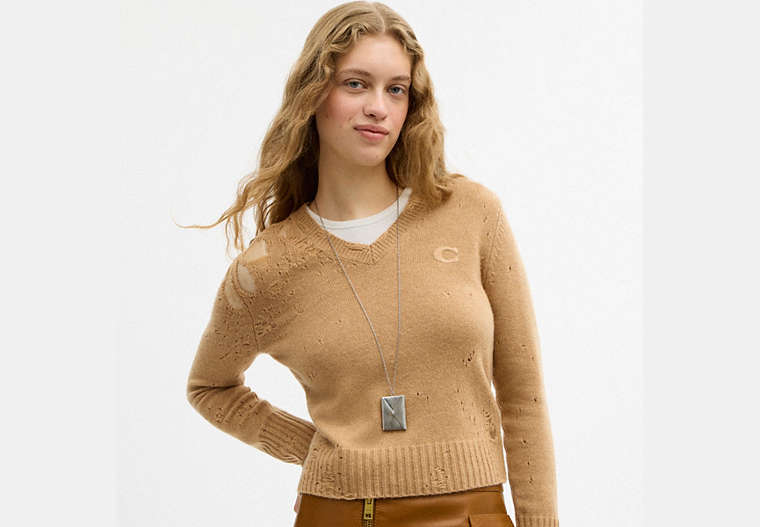 Envelope Pendant Long Necklace