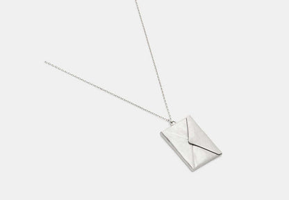 Envelope Pendant Long Necklace