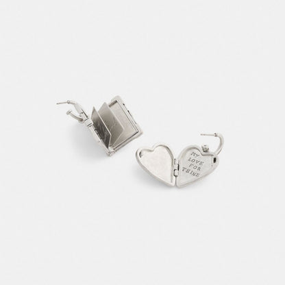 Heart Locket And Book Mismatch Earrings
