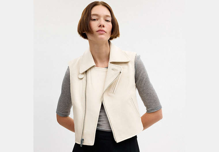 Leather Moto Vest