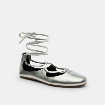 Lace-Up Soft Ballet Flat