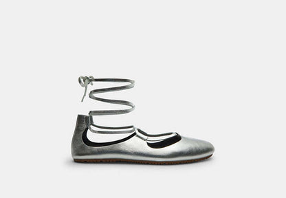 Lace-Up Soft Ballet Flat
