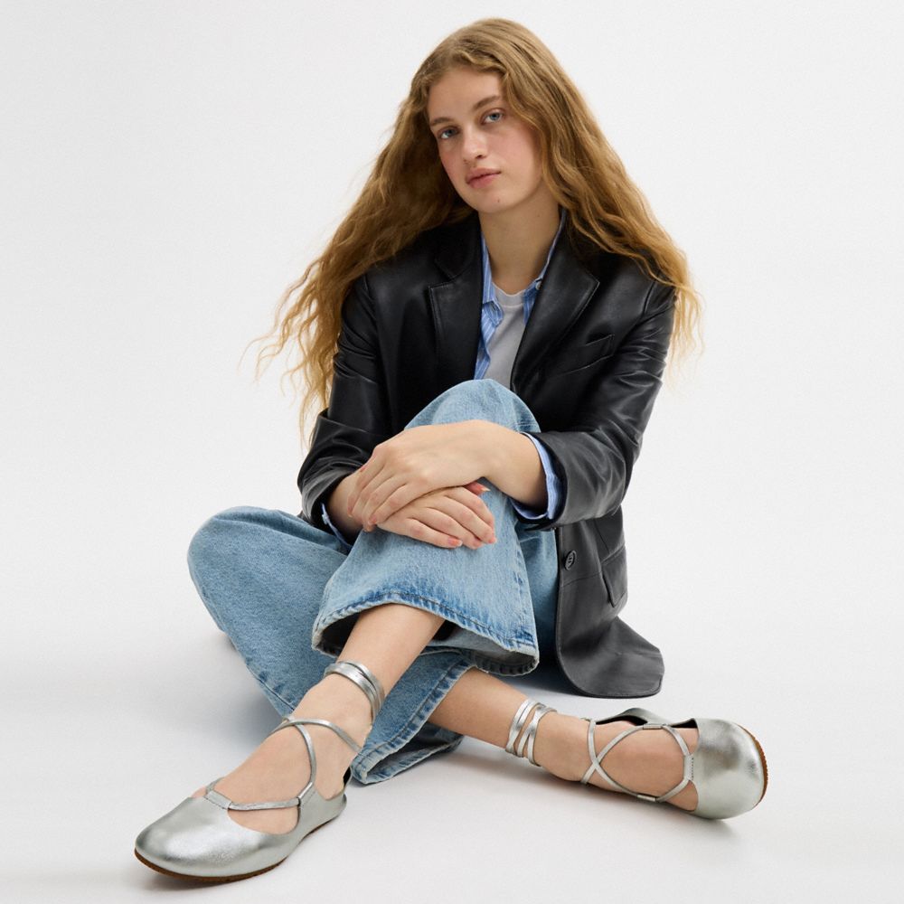 Lace-Up Soft Ballet Flat