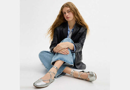 Lace-Up Soft Ballet Flat