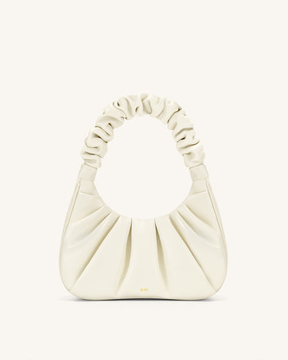 Gabbi Ruched Hobo Handbag - Light Yellow