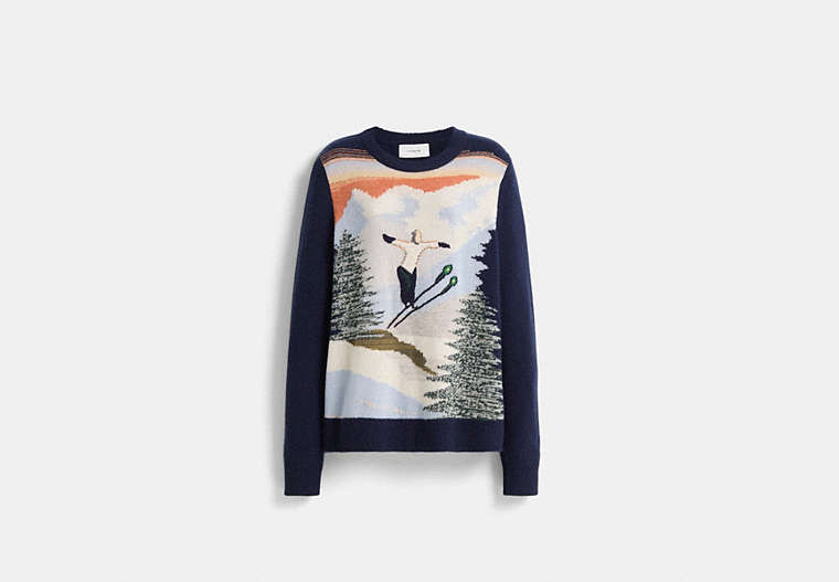 Restored Holiday Intarsia Sweater In Recycled Wool And Cashmere