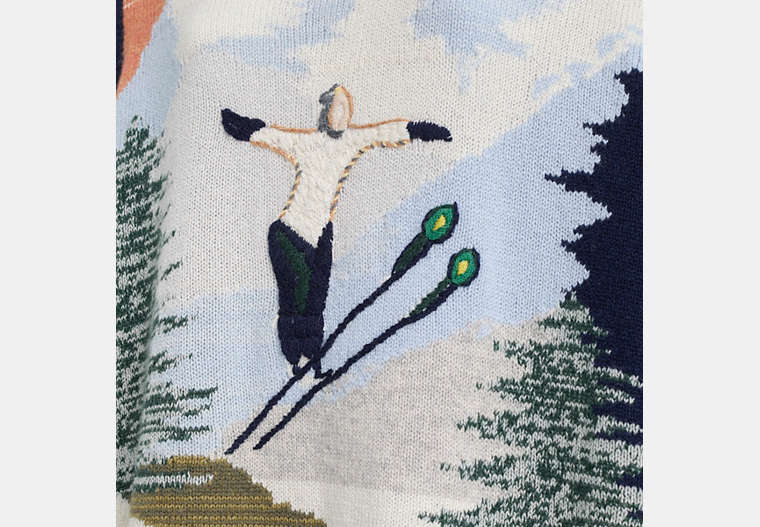 Restored Holiday Intarsia Sweater In Recycled Wool And Cashmere