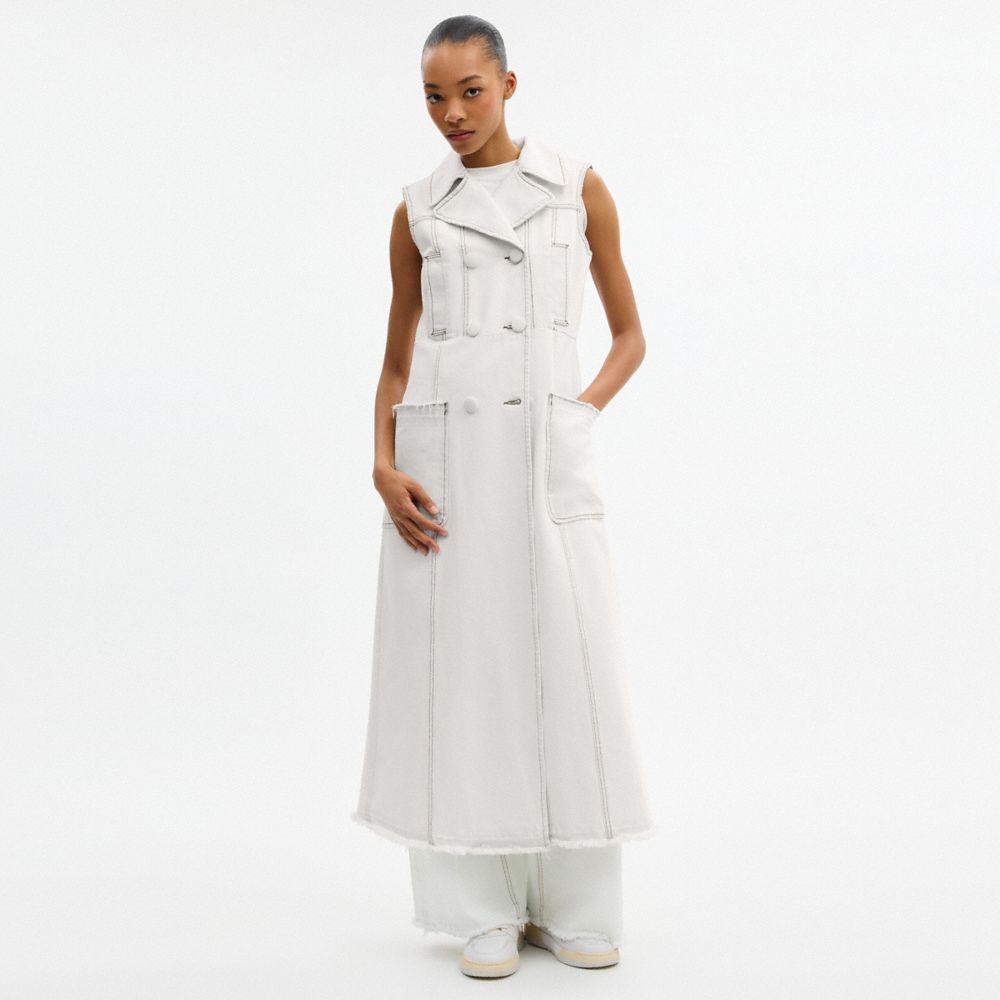 Sleeveless Denim Coat