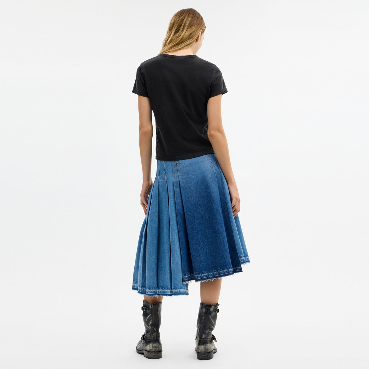 Maxi Denim Skirt In Organic Cotton