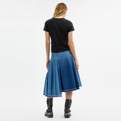 Maxi Denim Skirt In Organic Cotton