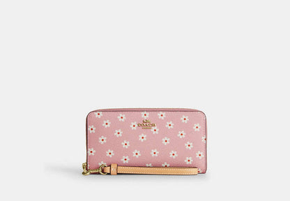 Long Zip Around Wallet With Floral Print