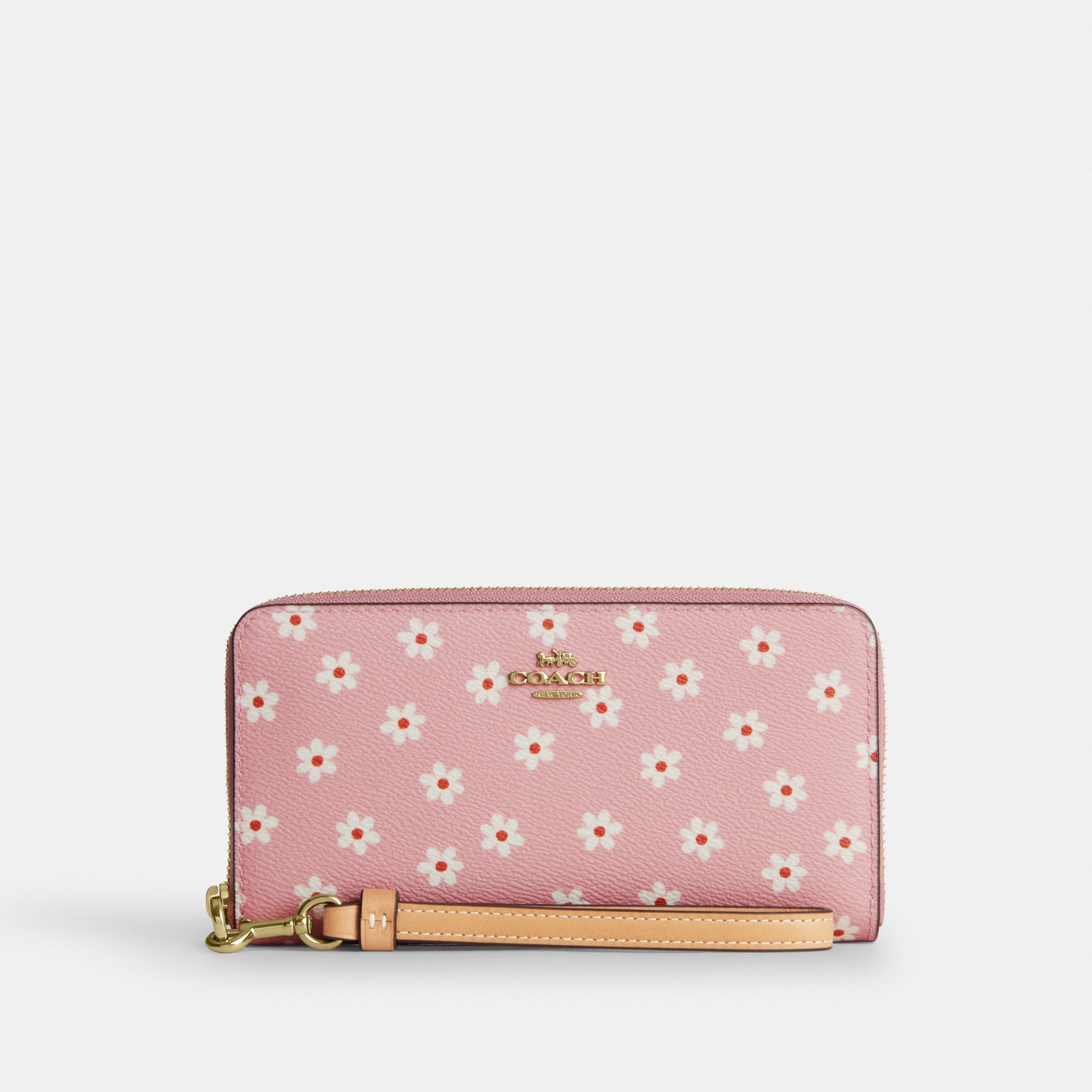 Long Zip Around Wallet With Floral Print