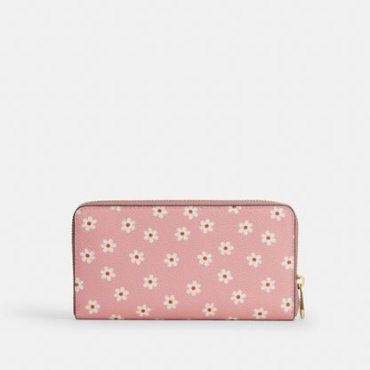 Long Zip Around Wallet With Floral Print