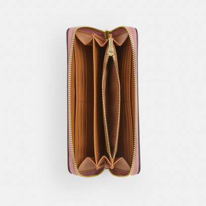 Long Zip Around Wallet With Floral Print