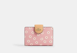 Medium Corner Zip Wallet With Floral Print