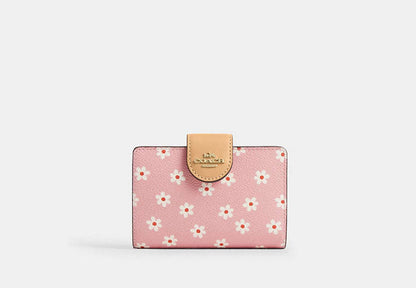 Medium Corner Zip Wallet With Floral Print