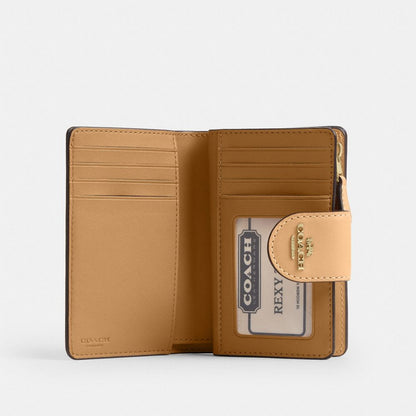 Medium Corner Zip Wallet With Gingham Print