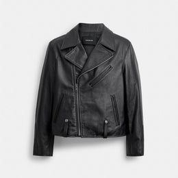 Shrunken Leather Biker Jacket