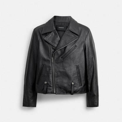 Shrunken Leather Biker Jacket
