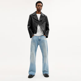 Shrunken Leather Biker Jacket