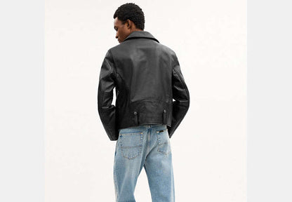Shrunken Leather Biker Jacket
