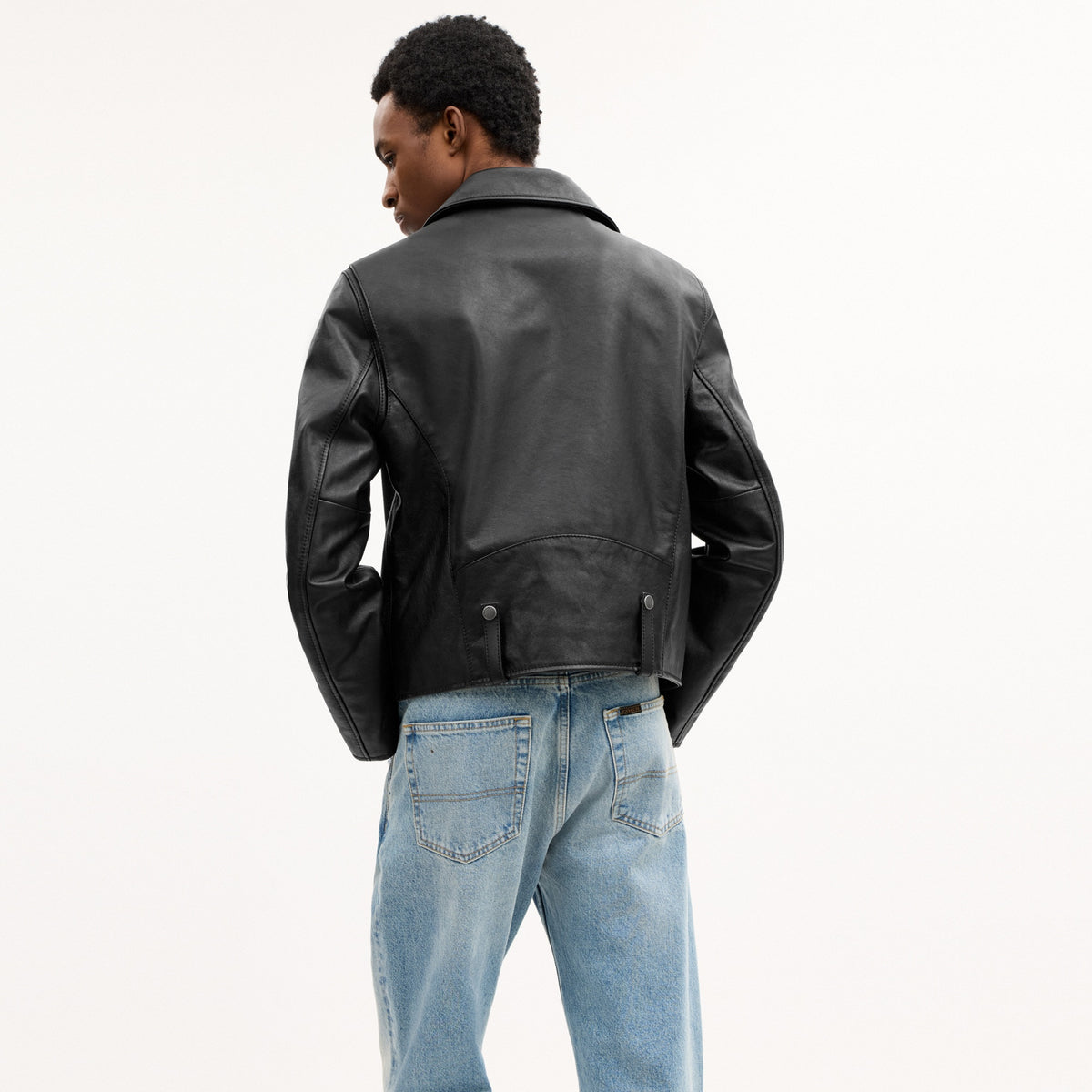 Shrunken Leather Biker Jacket