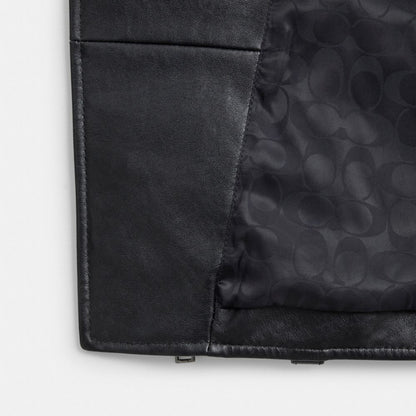 Shrunken Leather Biker Jacket