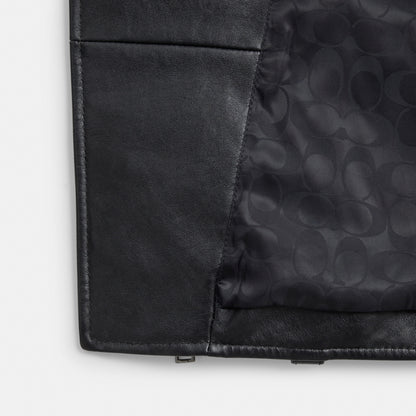 Shrunken Leather Biker Jacket