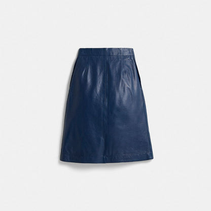 Restored Leather Skirt With Turnlocks