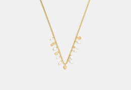 Pearl And Heart Charm Necklace