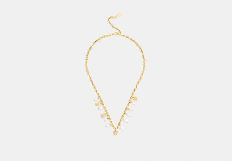 Pearl And Heart Charm Necklace
