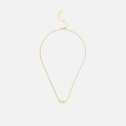 Cube Pearl Rondelle Pendant Necklace