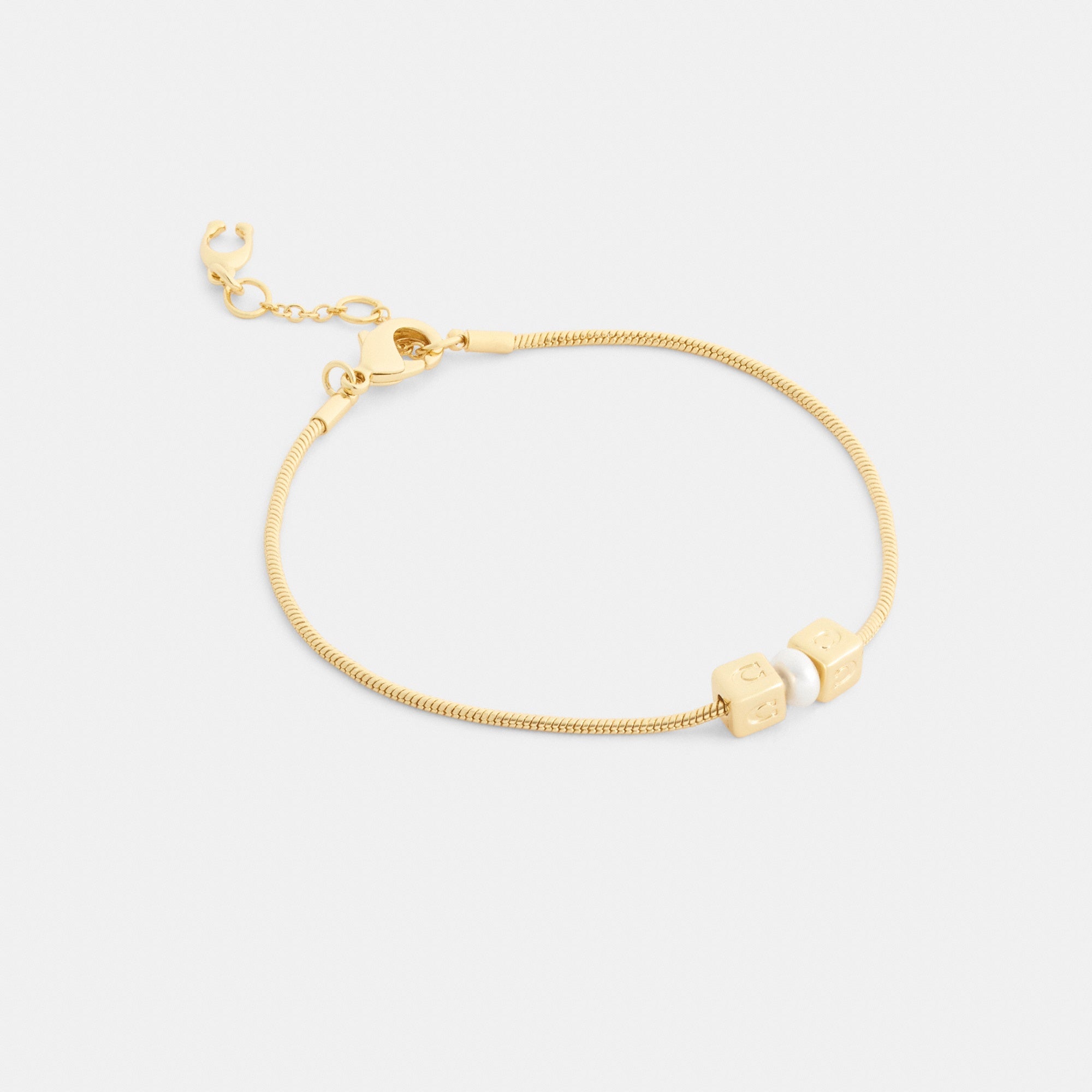 Cube Pearl Rondelle Bracelet
