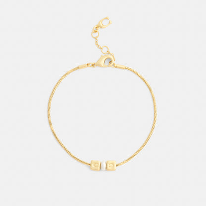 Cube Pearl Rondelle Bracelet