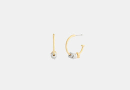Mixed Rondelle Hoop Earrings