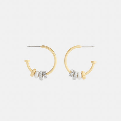 Mixed Rondelle Hoop Earrings