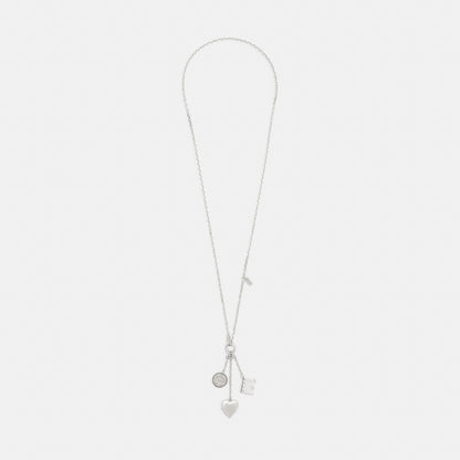 Heart And Book Long Pendant Necklace