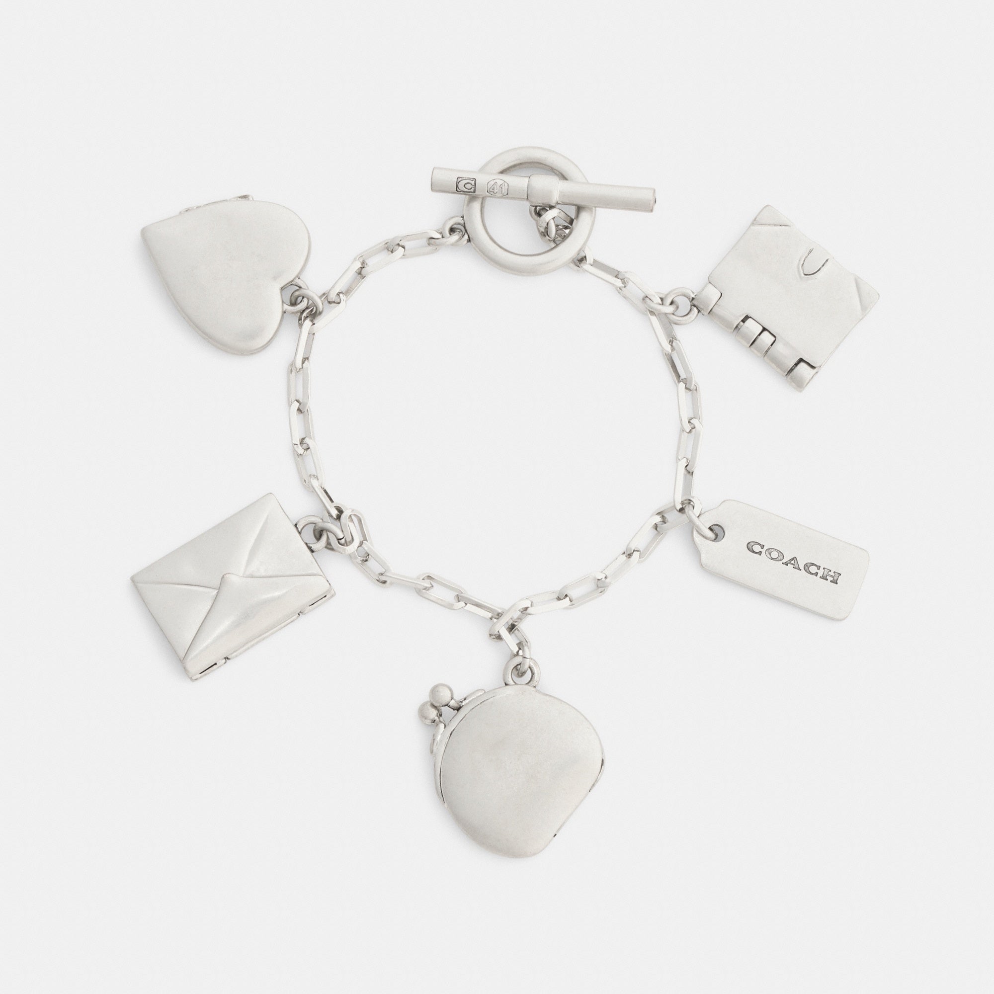 Heart And Book Charm Bracelet