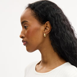 Textured Signature Small Hoop Earrings