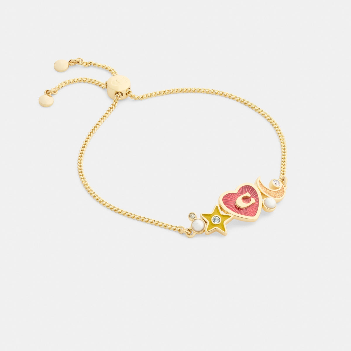 Celestial Stars And Hearts Slider Bracelet