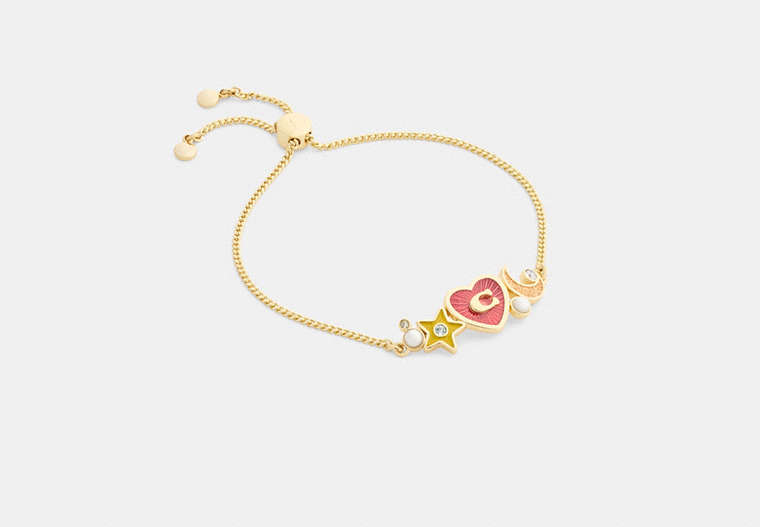 Celestial Stars And Hearts Slider Bracelet