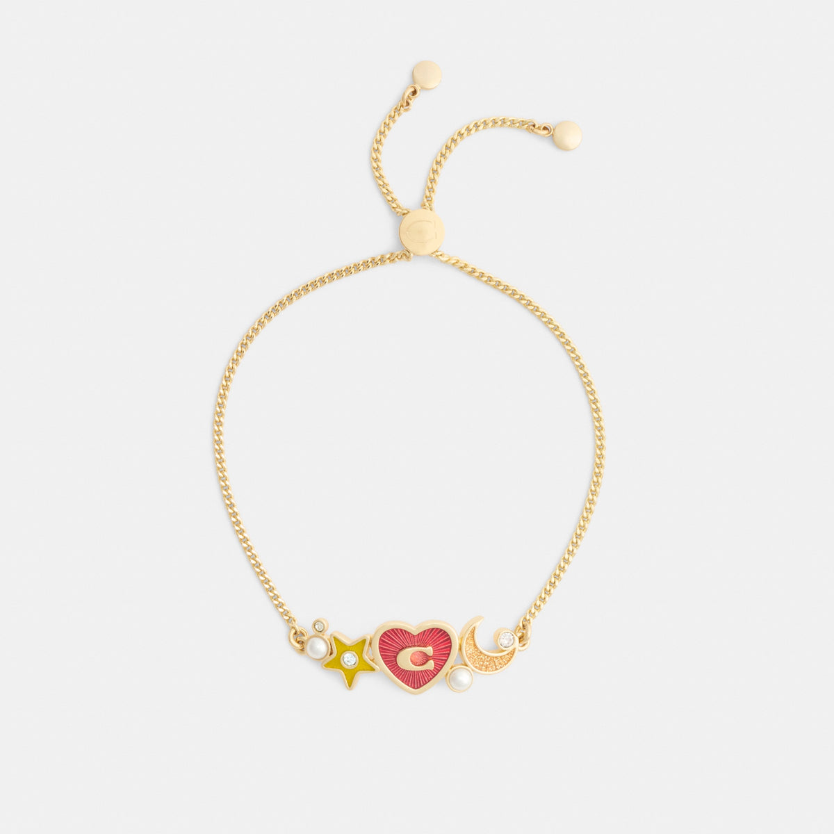 Celestial Stars And Hearts Slider Bracelet