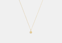 Signature Pavé Coin Pendant Necklace